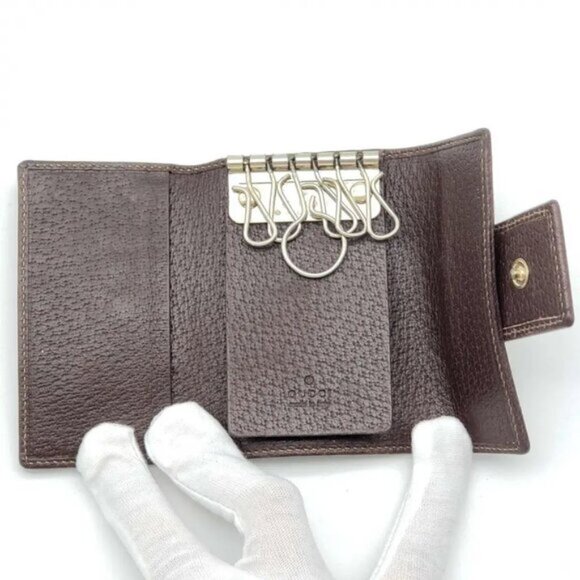 Gucci Canvas Leather Key Case 107-081825 - Picture 7 of 12